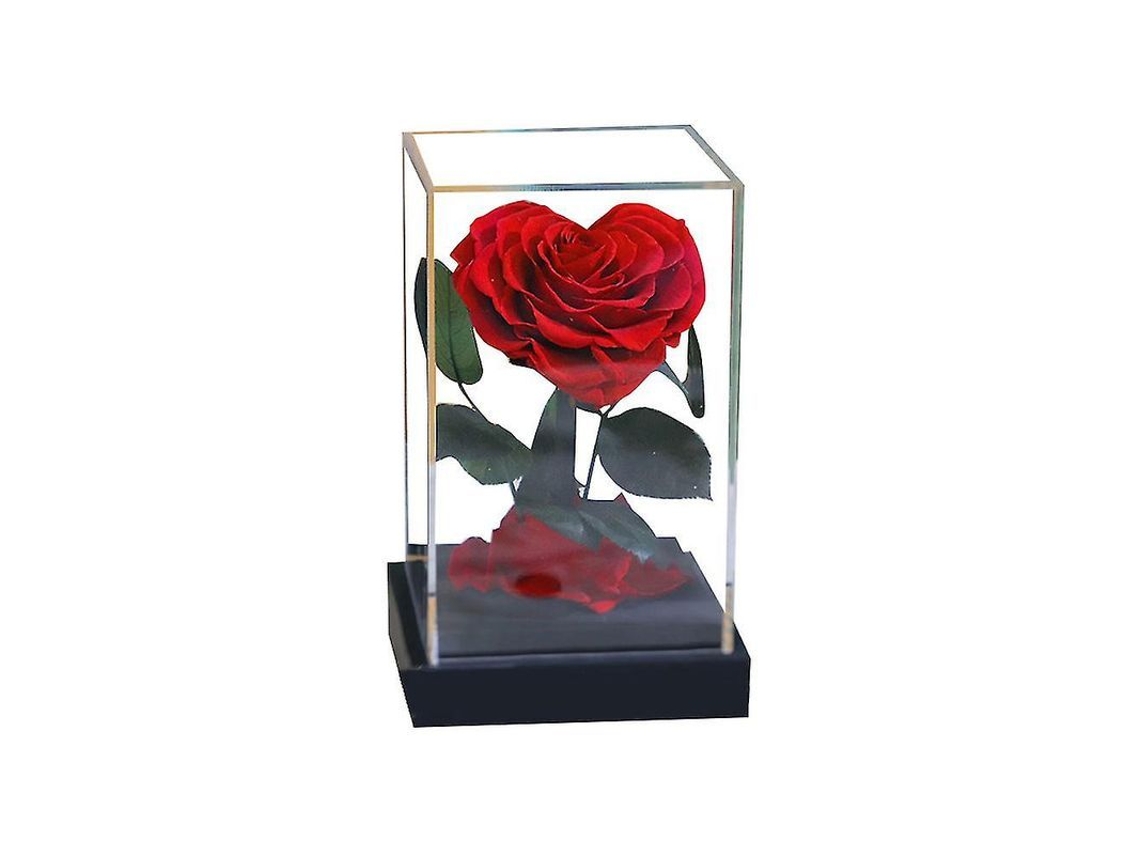 2026-rosa Corazón Eterna Preservada En Acrílico Transparente Regalo Para San Valentín Cumpleaños Día De La Madre
