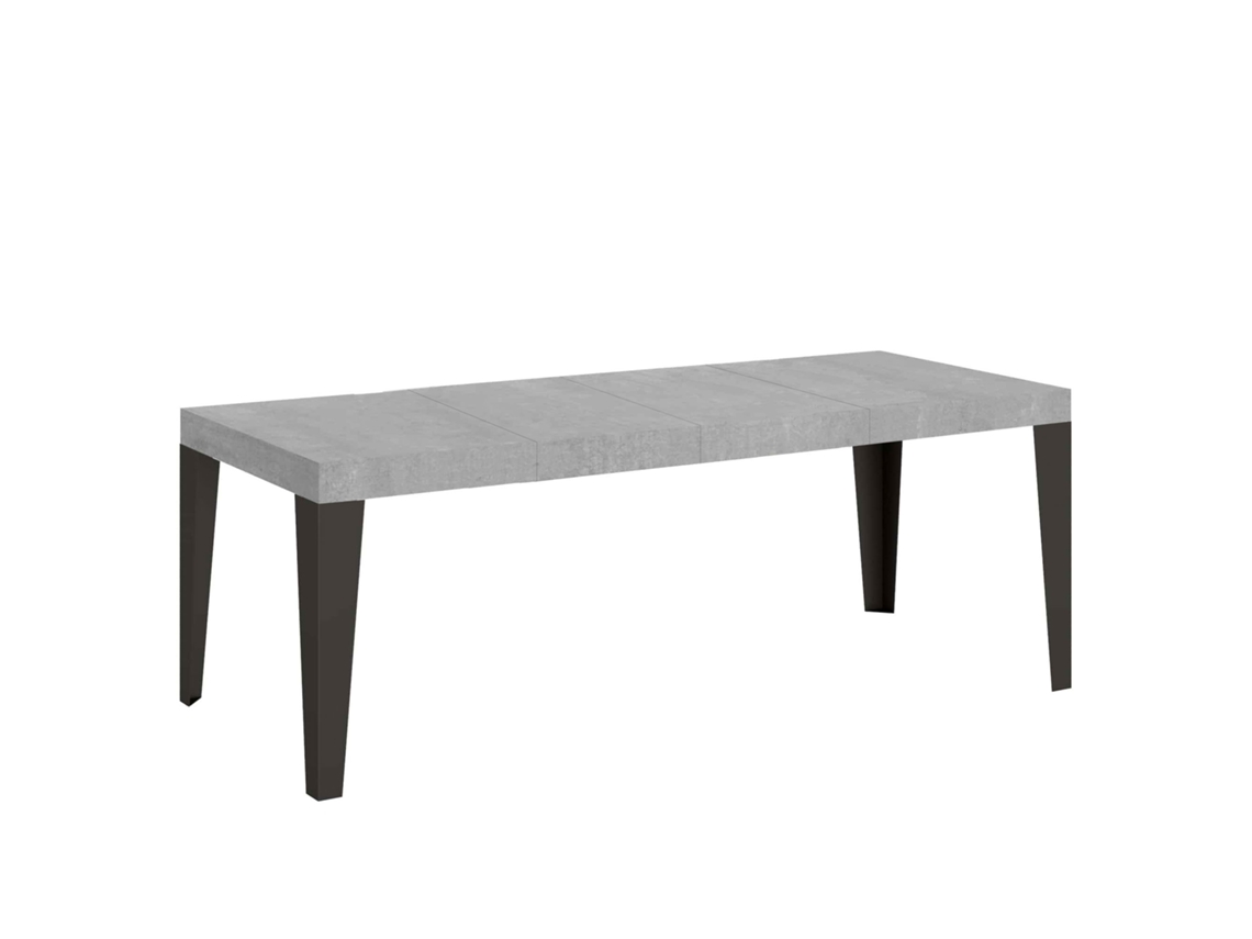 Mesa extensible 90x180/284 cm Flame Premium Cemento estructura Antracita ITAMOBY