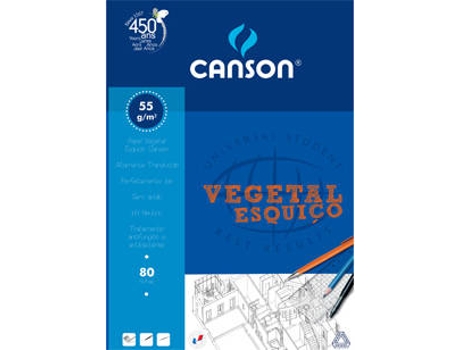 Papel Vegetal CANSON 1085629 (A4 - 80 Hojas)