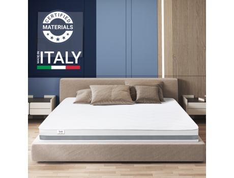 Colchón Individual 90X150 de Espuma Viscoelástica Ortopédica Altura 20 cm Fabricado en Italia THE WHITE STONE