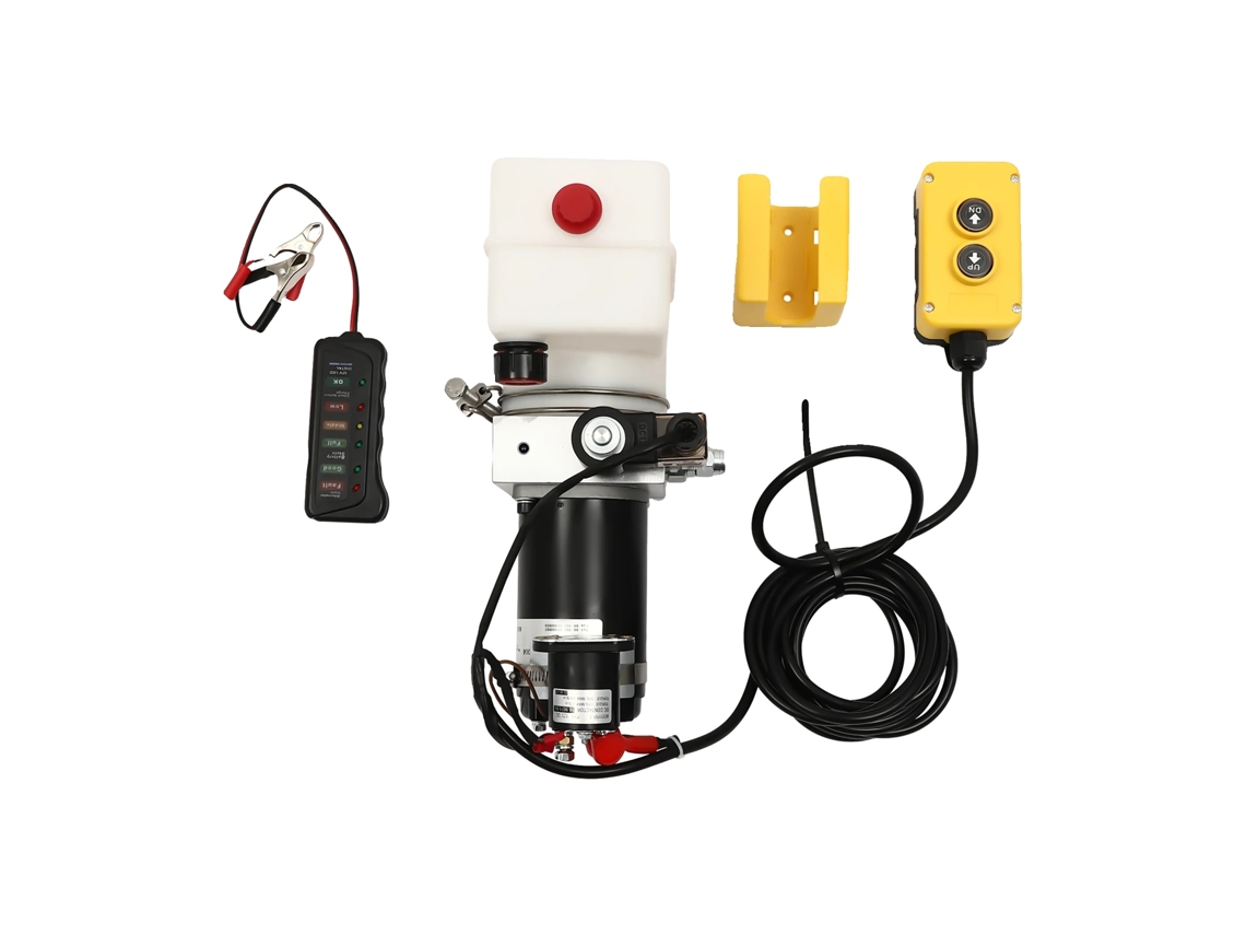 Bomba hidráulica, motor potente, diseño compacto, color amarillo OEM