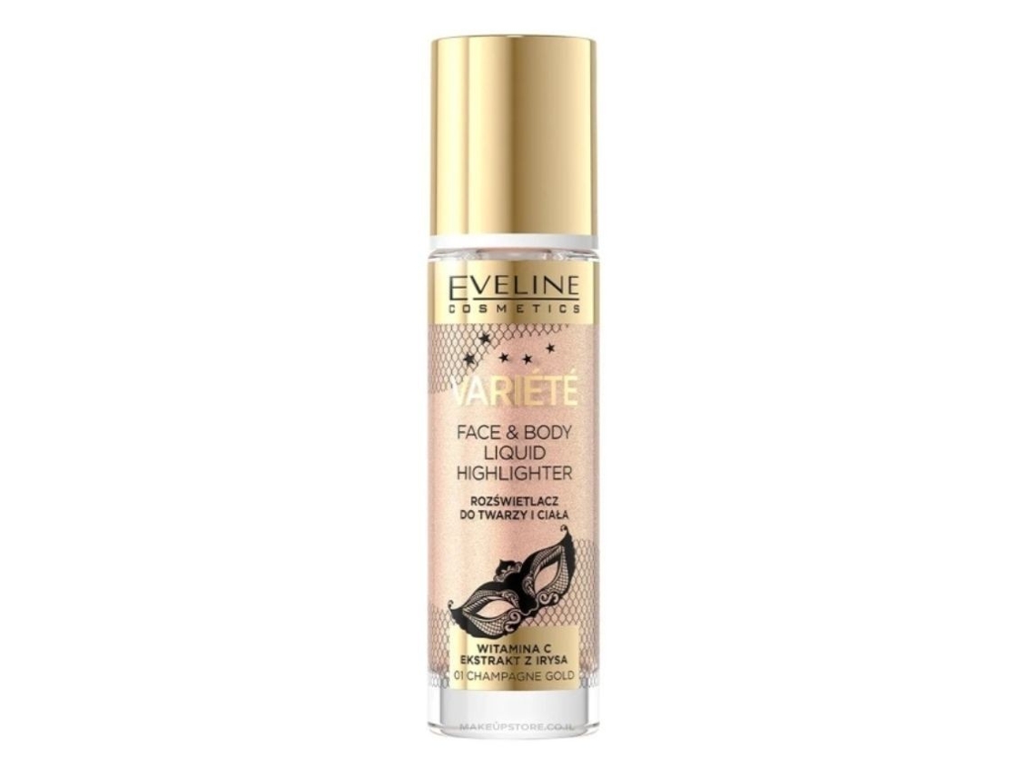 EVELINE Iluminador Líquido Rostro y Cuerpo Face Body 01 Champagne Gold 30 Ml