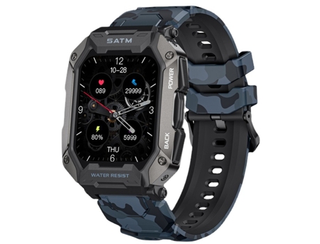 Reloj inteligente de buceo para hombres pulsera deportiva al aire libre 5ATM natación profunda Monitor de salud impermeable Bluetooth música Smartw...