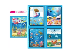 (Vida Marina B) Juguete educativo infantil: Libro mágico para pintar con agua y bolígrafo - Juguete para bebés
