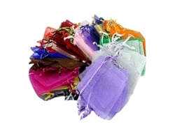 100 Bolsitas De Organza Con Cintas Para Joyería, 7x9 Cm, Para Regalos Y Fiestas.