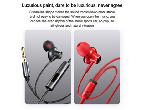 Auriculares Lx-F2 -- Micrófono de juego de karaoke Tipo-C dedicado [Charm Red] [Con paquete] Usb Tipo-C In-Ear Stereo Bass con cancelación