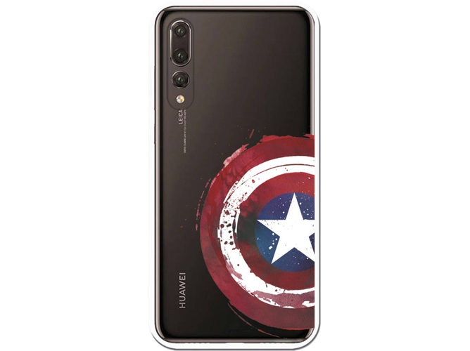 Carcasa Huawei P20 Pro, P20 Plus MARVEL Capitán América Transparente