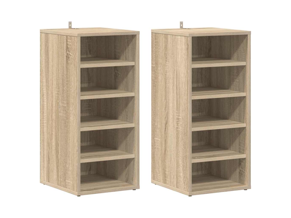 Zapateros 2 piezas Derivados de madera de roble Sonoma EXCLUSIVO MAISON