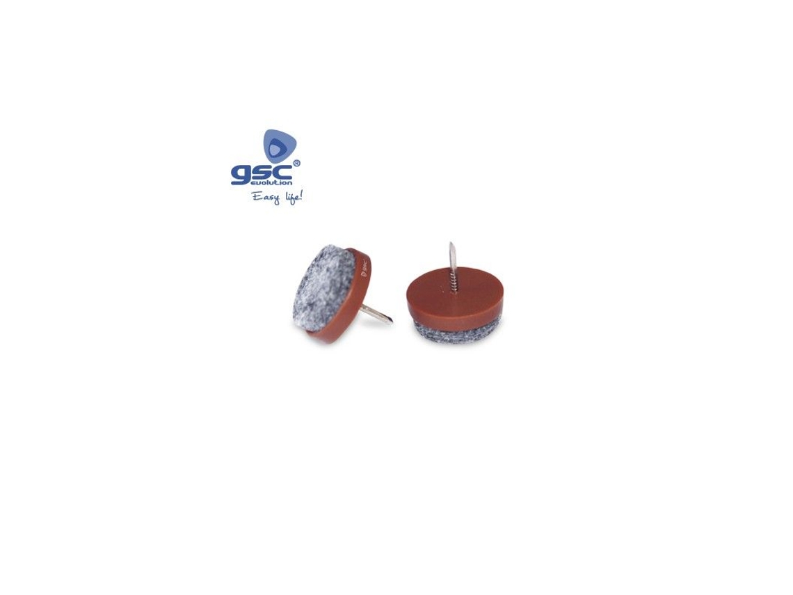 Set 4 Fieltros Redondos Con Clavo Ø35mm Marron Gsc 003802784
