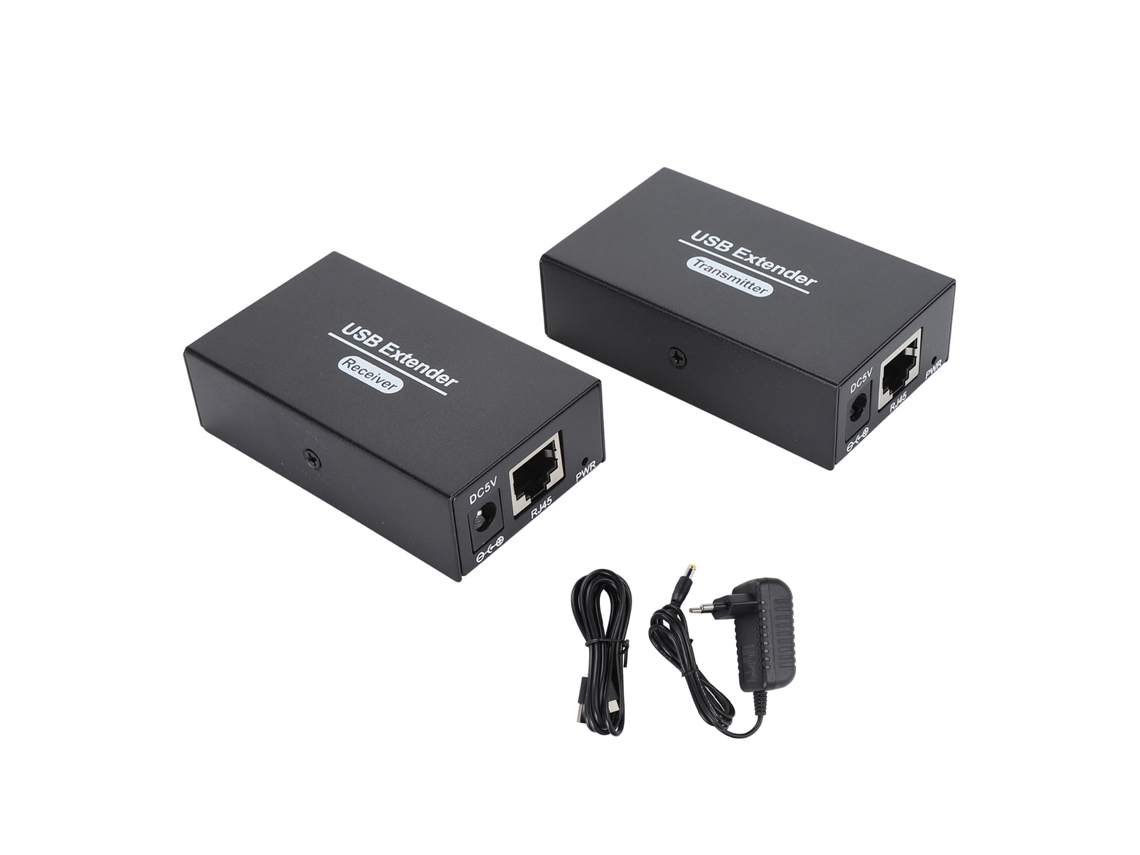 Extensor Usb De 80 Metros Con Concentrador, 4 Puertos Usb 2.0 A Través De Ethernet Cat5e, Lan Rj45 De 6/7 Puertos, Para Os X Y Android.