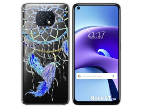 Carcasa Xiaomi Redmi Note 9T 5G TUMUNDOSMARTPHONE Dibujos Transparente Multicolor