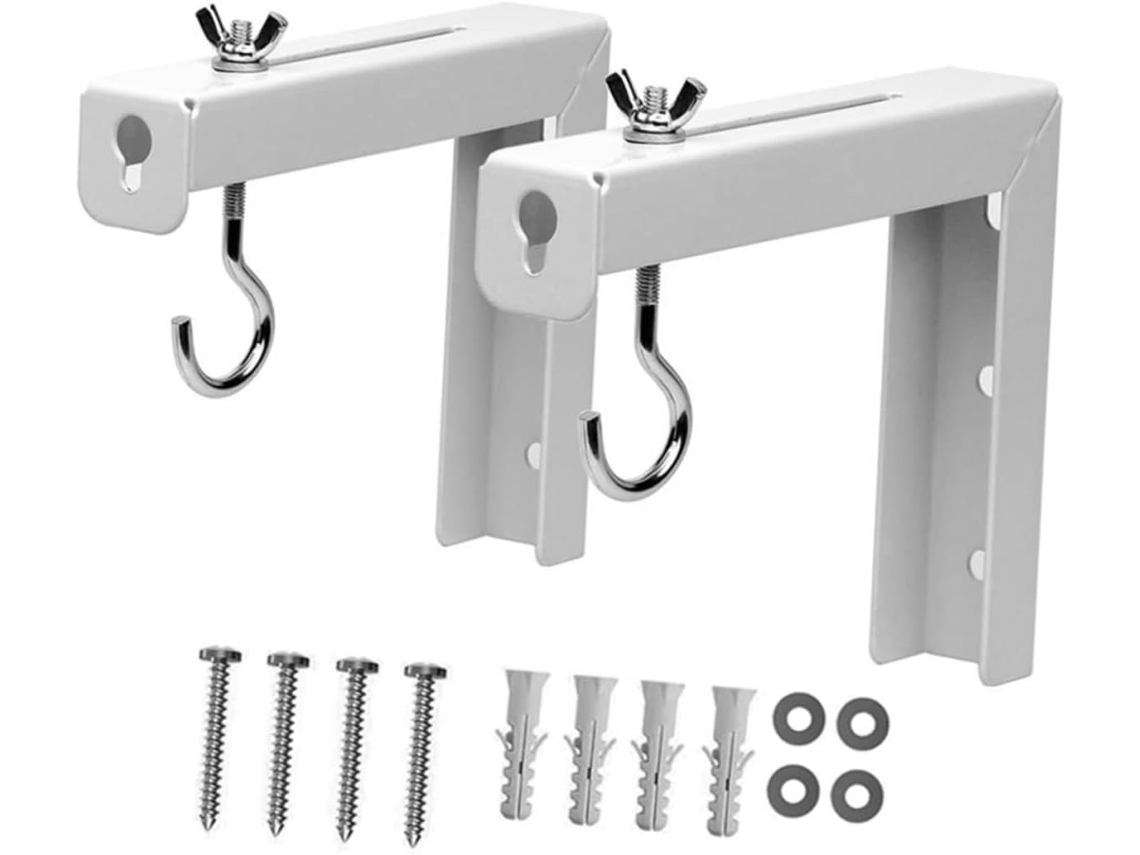 Soporte De Pantalla De Projection En Metal Blanco, Lot 2pcs