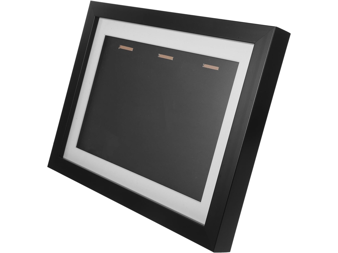 Marco Medallas Maratón 33 24 5 Tamaño A4 Cristal Negro Resistente Arañazos Soporte Pared Horizontal 3 Vitrina