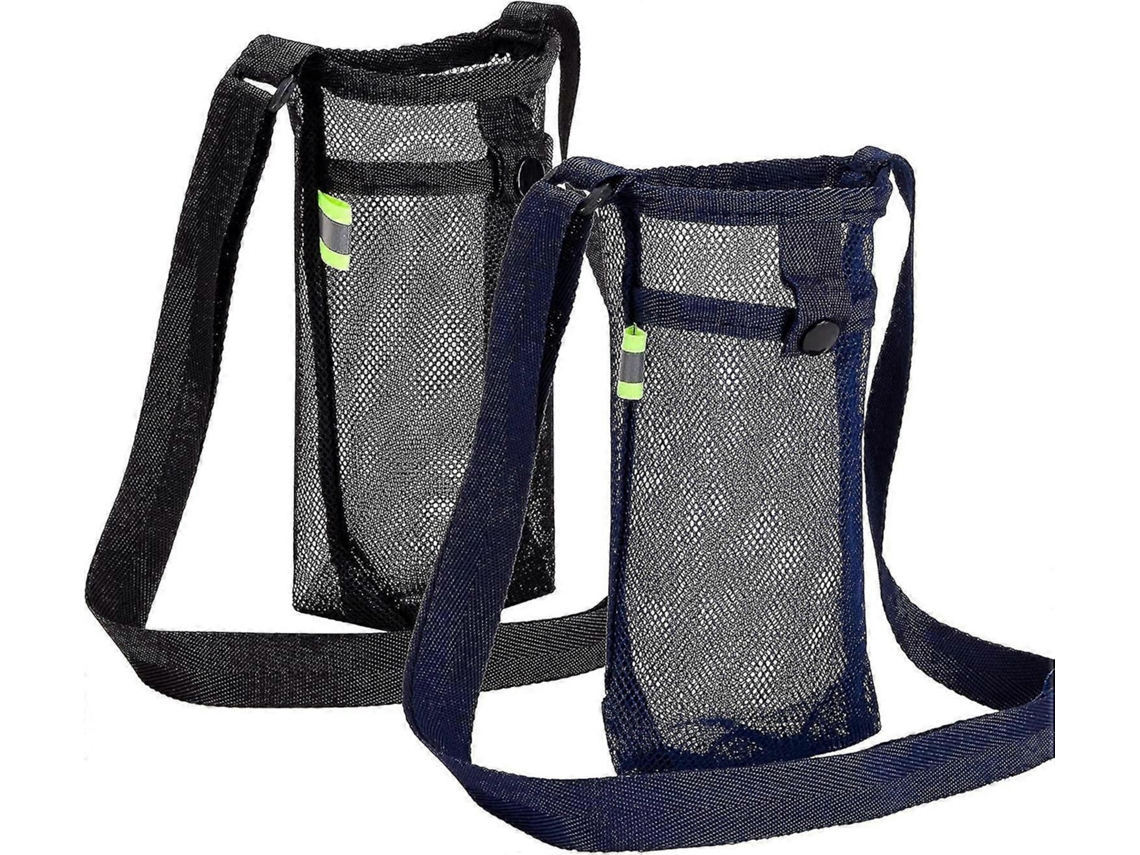 soportes para botellas de agua con correa de hombro ajustable para deportes, senderismo y acampada.