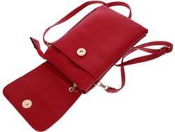 Bolso De Hombro Ciieeo Ligero De Pu Rojo Vintage Fácil De Llevar Para Teléfono Móvil
