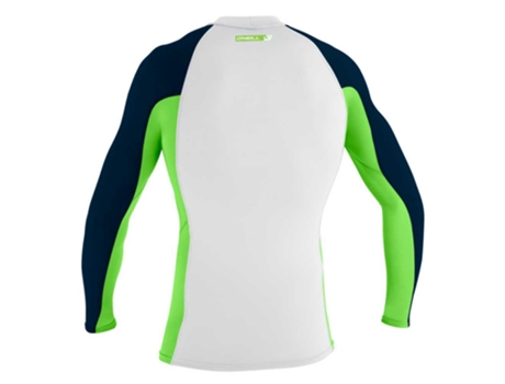 Manga Longa Rashguard Premium Skins Verde Branco Lo´Neill Wetsuits