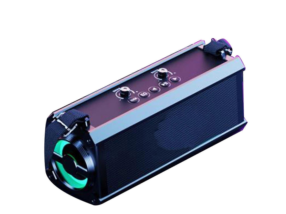 Altavoz Bluetooth de alta potencia con luz RGB, portátil, inalámbrico, para exteriores, con micrófono para karaoke Yunzii