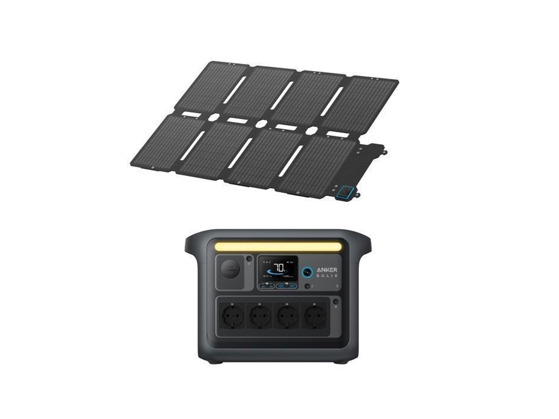 Kit de estación de energía ANKER Solix C1000x con panel solar PS100x