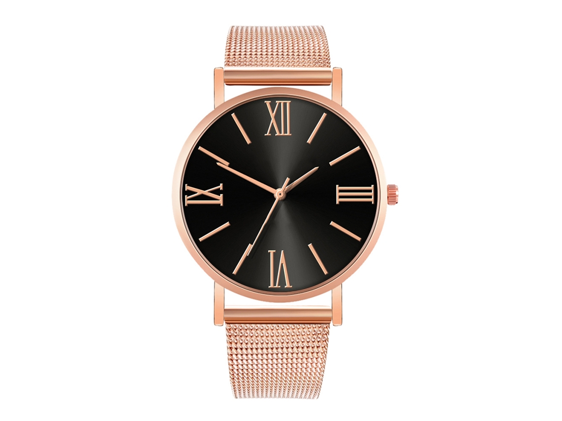 Reloj De Moda Para Hombre Y Mujer, Correa De Malla, Esfera Redonda, Cuarzo, Para Pareja 5