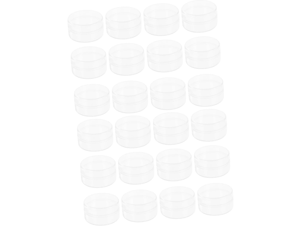 Juego De 2 Frascos De Plástico Transparente Con Tapa, Recipientes De Almacenamiento.