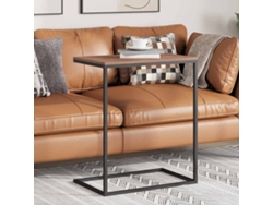 Mesa de centro de 55x35x66 cm, fabricada en madera sintética negra HARLANV1