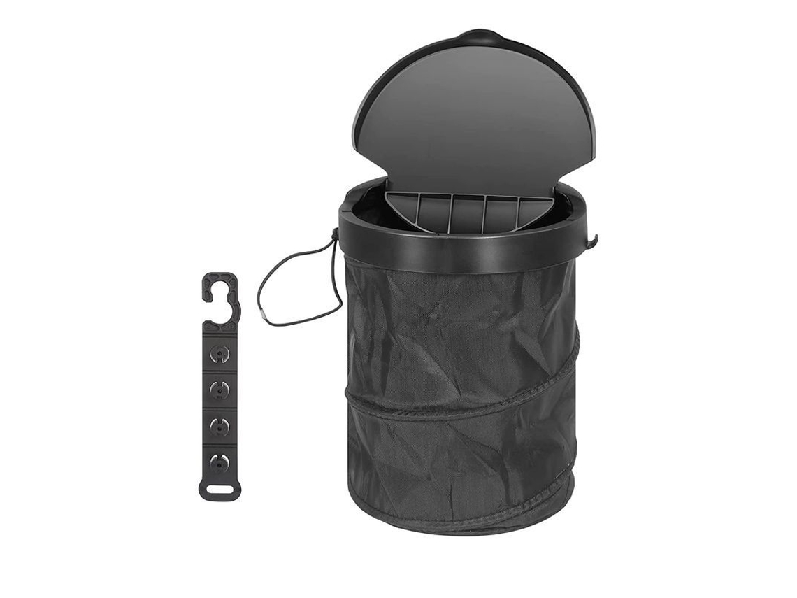 Papelera Plegable Para Coche Con Tapa, Impermeable Y Portátil Para Almacenamiento Multifuncional.