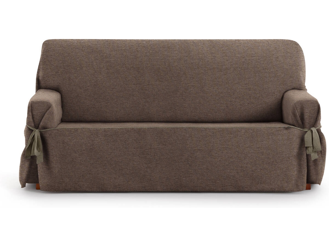 Funda de Sofá 3 Plazas EYSA Universal Premium Valeria Tejido Elástico (230 x 70 x 110 cm - Poliéster y Algodón - Marrón)