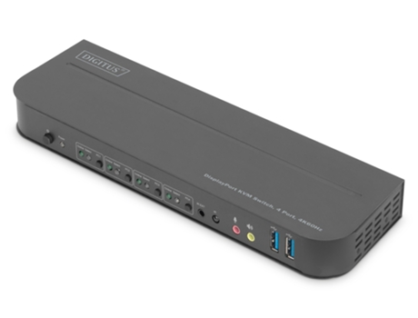 Switch DIGITUS Kvm de 4 puertos 4K60Hz 4 entradas Dp 1 salida Dp/HDmi