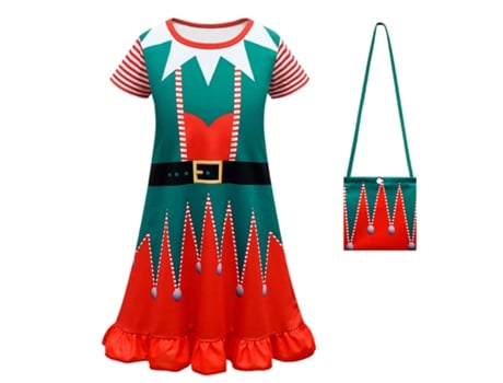 Disfraces navideños cosplay vestido infantil set 120