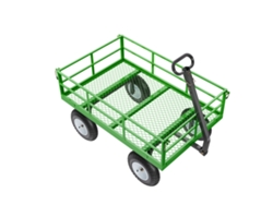 Carro de jardín Succebuy 2 en 1 de acero resistente, 1100 x 750 x 670 mm, verde