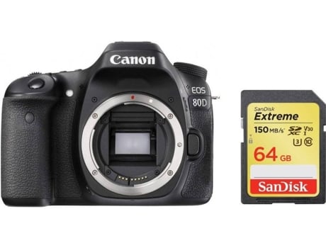 Cámara Reflex CANON EOS 80D + Tarjeta SD 64GB (APS-C)