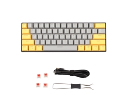 Teclado Mecánico Con Una Relación Pantalla-cuerpo Del 60%, 61 Teclas, Diseño Para Juegos Con Retroiluminación Led Y Cable Usb-c De Aproximadamente 1,5 M.