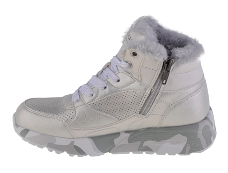 SKECHERS Uno Lite Camo Dazzle 310485L-Slgy Botas para Niña Plata talla 31 EU