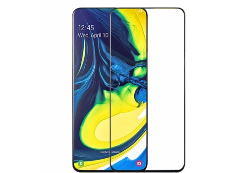 Protector de Cristal Templado Samsung Galaxy A80 5D Negro