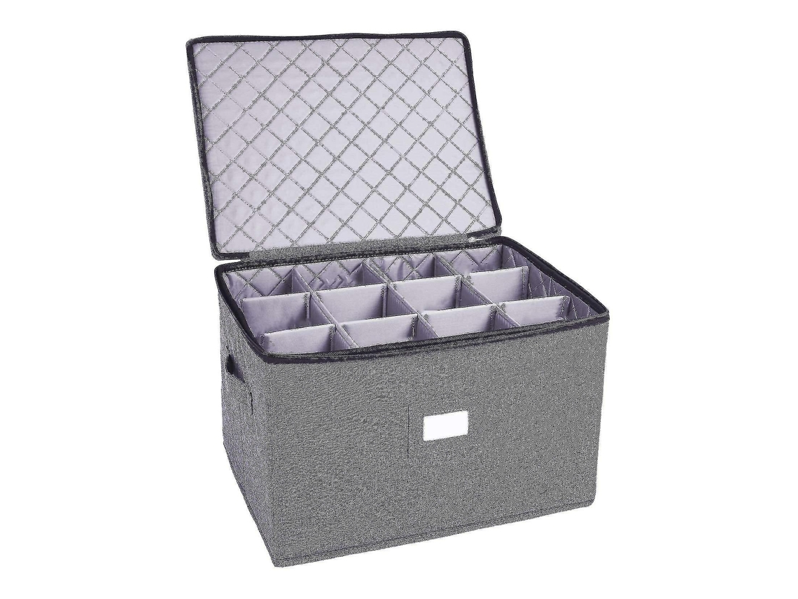 Nuevo organizador para 12 copas de vino o caja plegable para guardar vino que también se puede usar para ropa.