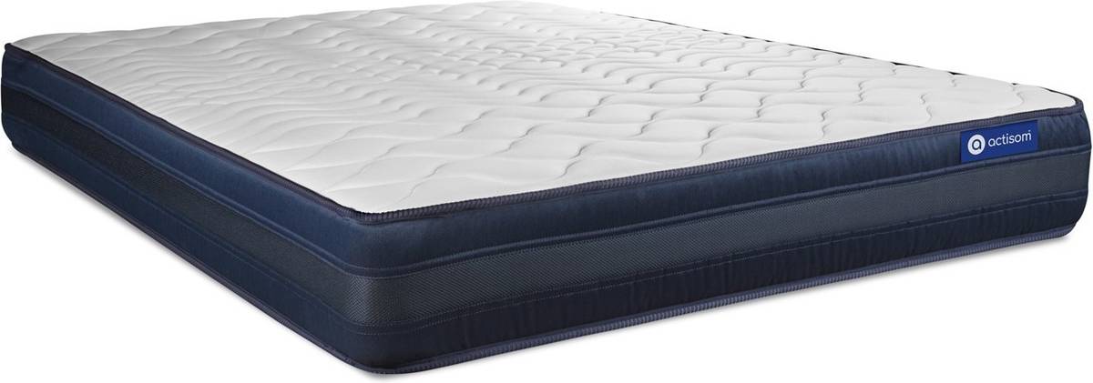 Conjunto de Somier Blanco + Colchón ACTISOM Actiflex Tech (150x200 cm - Muelles Ensacados)