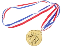 Juego de 5 medallas de competición en aleación de metal.