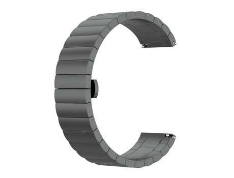 Correa de reloj inteligente para Huawei Watch GT 3 Pro 43 mm 20 mm One Bead Butterfly Buckle Metal Steel Watch Band (gris)