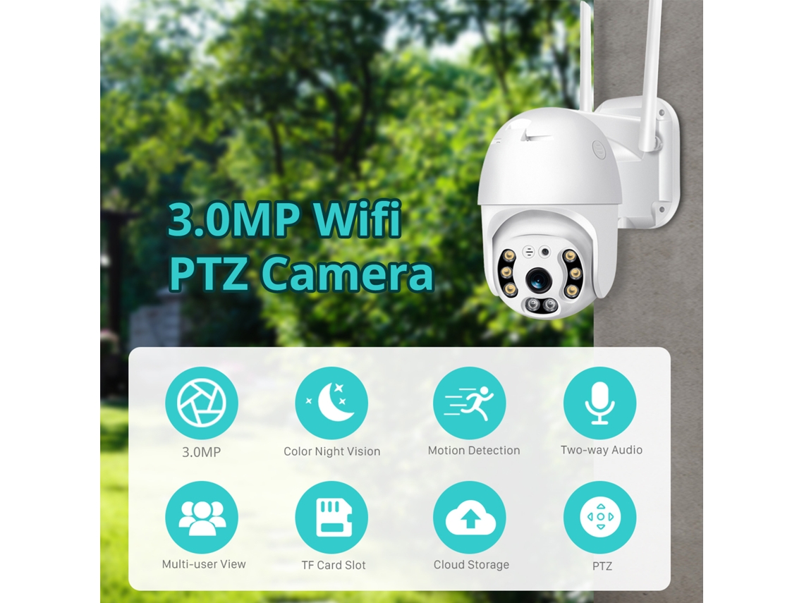 2026-cámara De Seguridad Inalámbrica Exterior Ip Ptz Impermeable Wifi Para Vigilancia