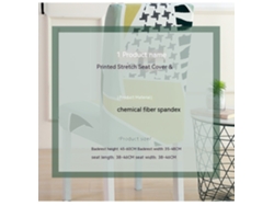 1 paquete de funda protectora extraíble para silla de comedor para el hogar, patrón de restaurante 9-Tamanho universal LUUCOZK