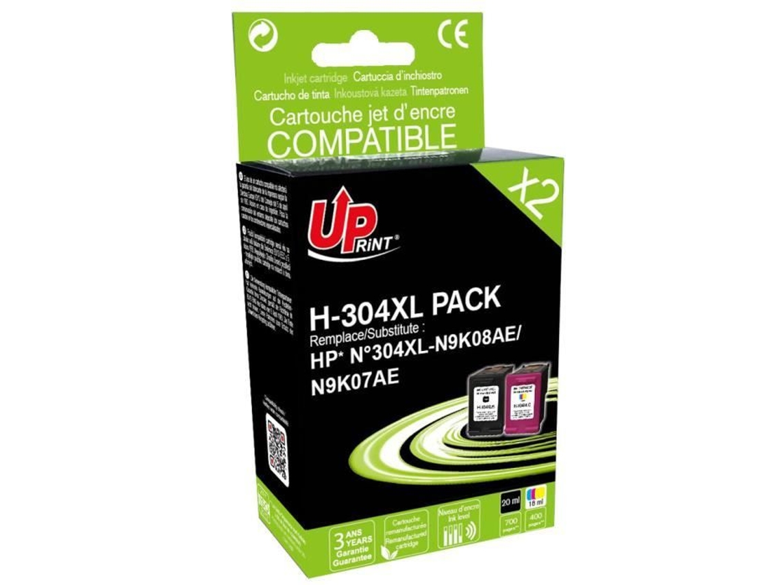 Cartuchos De Tinta Compatibles UPRINTJET Hp 304Xl Pack De 2 Negro/Color