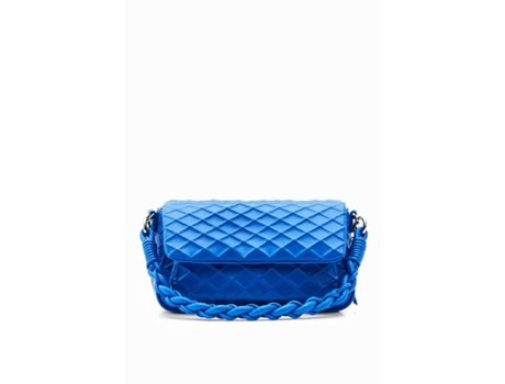 Bolsa de ombro DESIGUAL Bandolera Mediano Relieve para Mujer (Azul)