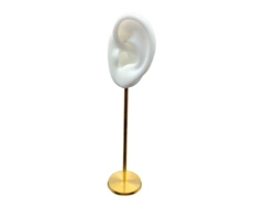 Soporte Para Pendientes, Modelo De Oreja Humana Con Base Redonda, Para Guardar Joyas, Blanco.