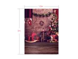 Fondo navideño Andoer de 1,5 x 2 m, de fibra de poliéster, ideal para retratos de bebés y fotografía de fiestas.