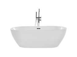 Bañera independiente BELIANI Nevis de Acrílico Blanco 80x170x59