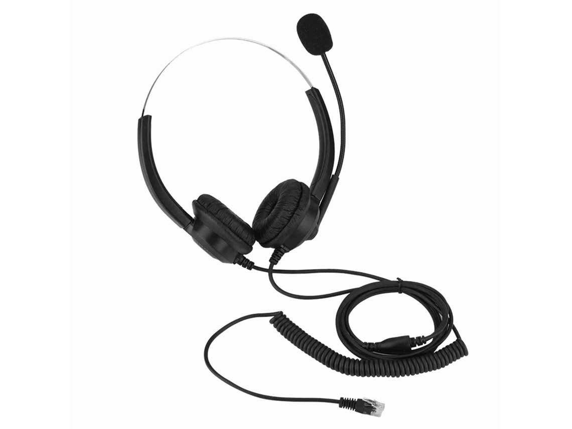 Auriculares Inalámbricos Para Centro De Llamadas Con Cancelación De Ruido De 330°, Auriculares Giratorios Y Conector De Cristal.