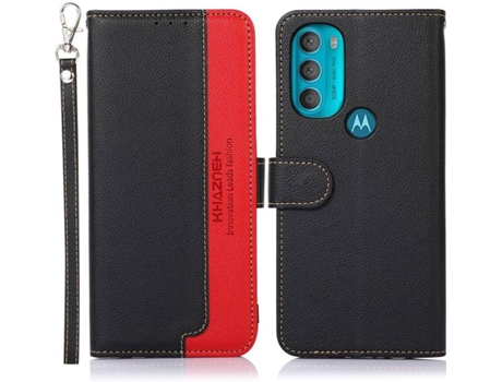 Carcasa Motorola Moto G71 5G HFS-HOUSE Cartera Cuero Pu Negro