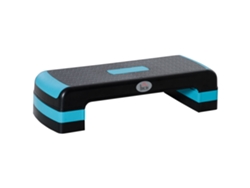 Escalón De Gimnasia Ajustable De 10/15/20 Cm, Soporta Hasta 150 Kg, 78x28x20 Cm, Azul Y Negro.