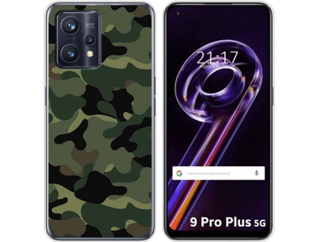 Carcasa para Realme 9 Pro Plus 5G TUMUNDOSMARTPHONE Dibujos Camuflaje Multicolor