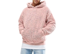 2026-sudadera Con Capucha Para Hombre De Felpa Teddy Bear Manga Larga Con Bolsillo Lua L Rosa